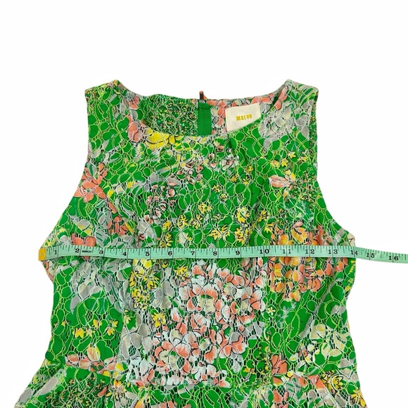 Anthropologie Maeve Verbena Floral Multicolor Lace Fit & Flare Dress Size 0 - Picture 10 of 15